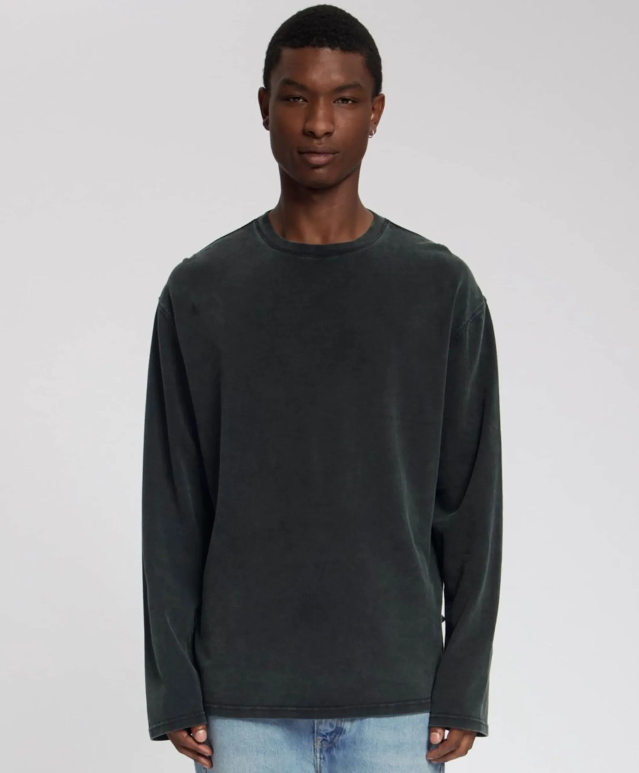 Heren longsleeve zwart