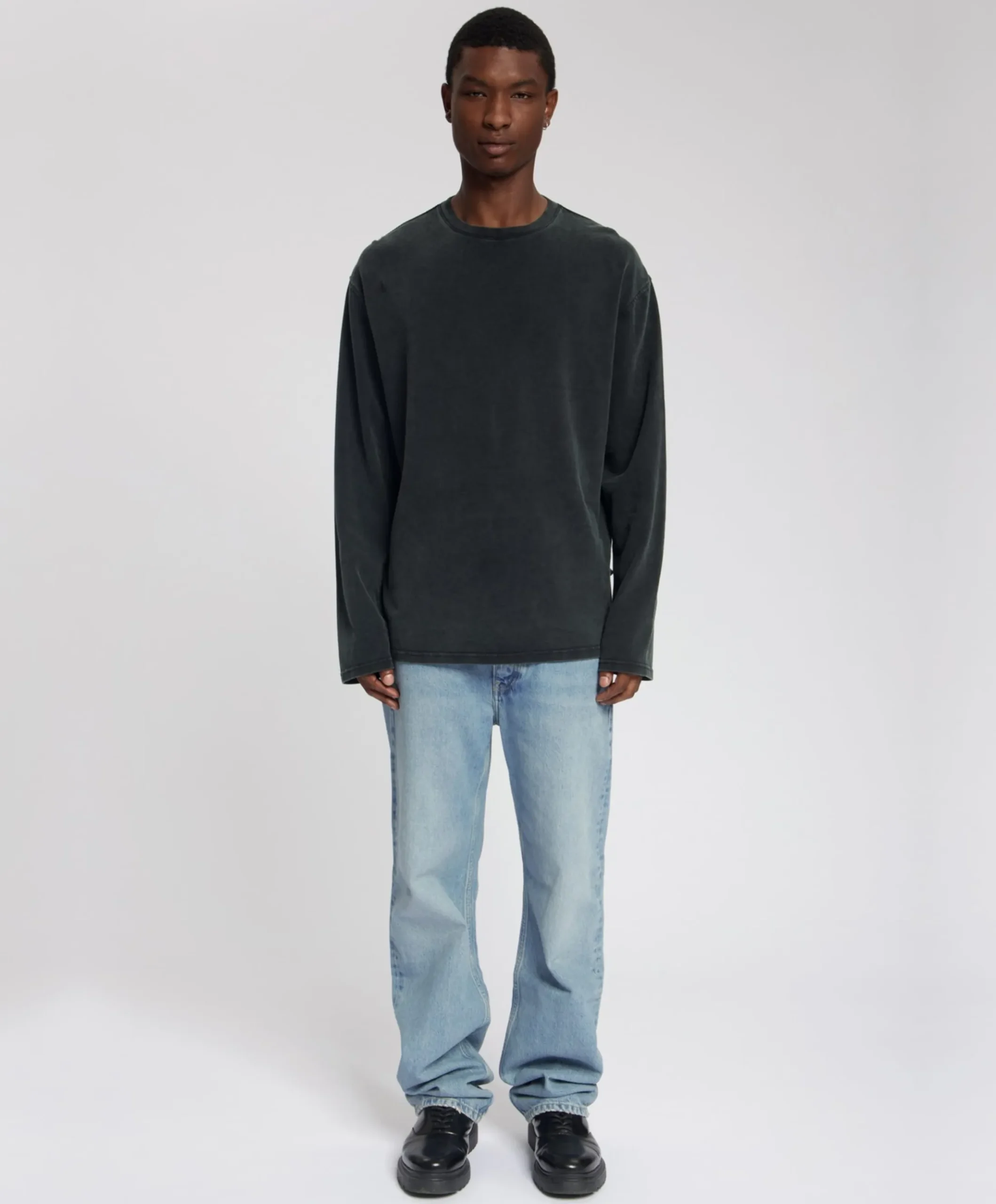 Heren longsleeve zwart