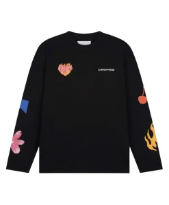 Heren longsleeve zwart