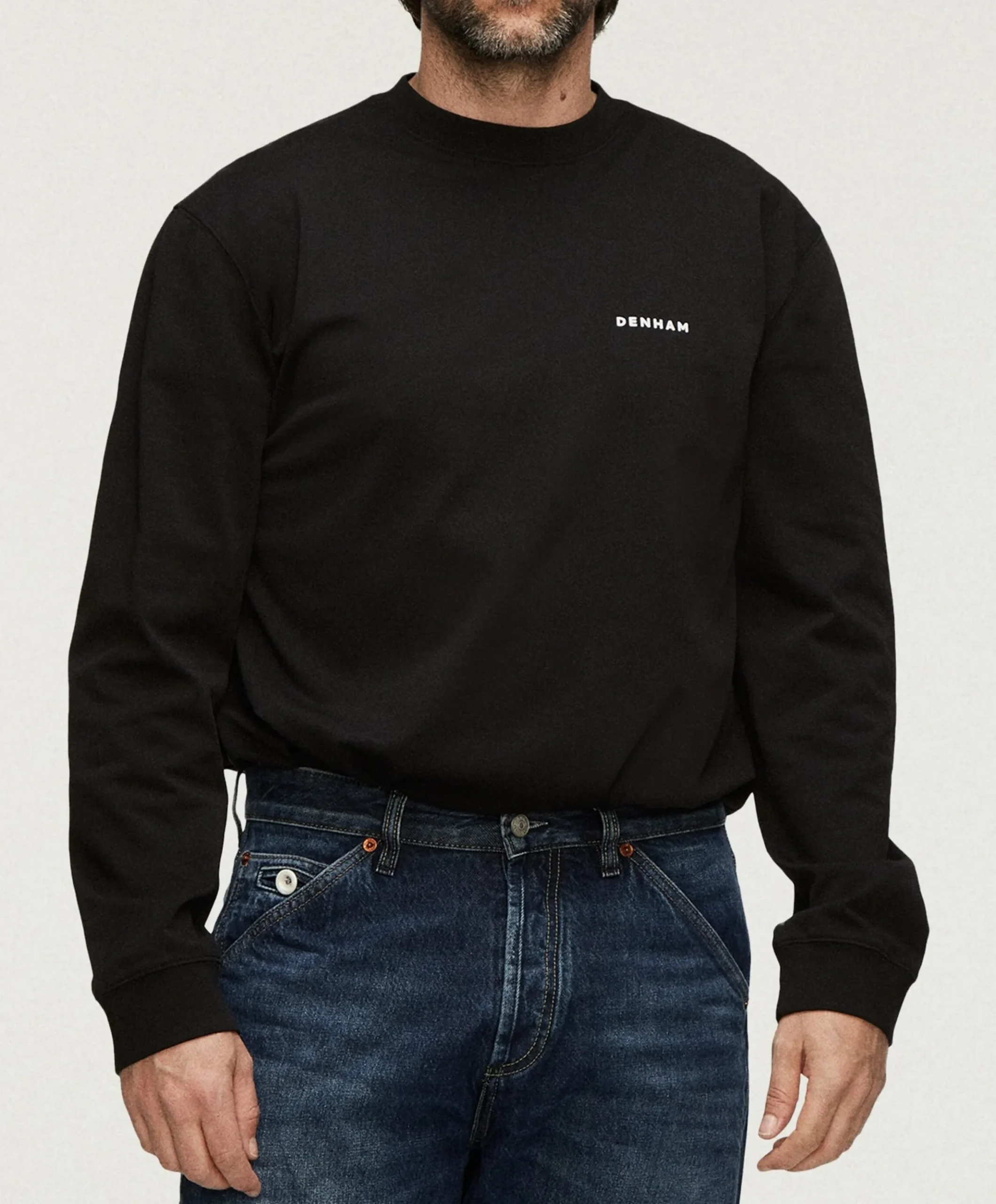 Heren longsleeve zwart