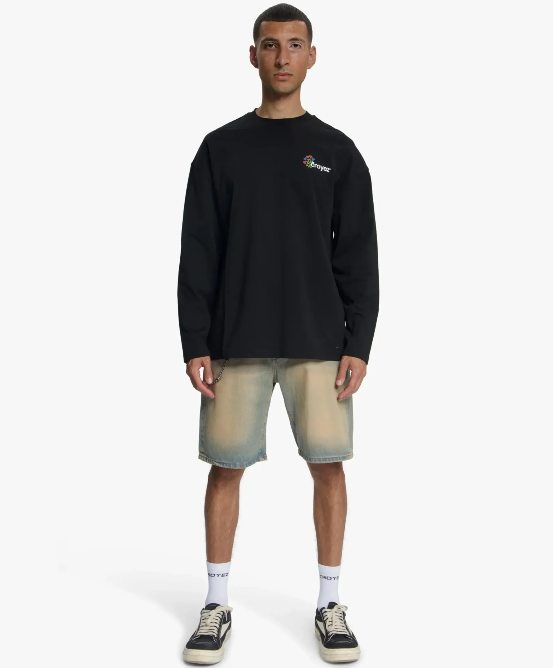 Heren longsleeve zwart