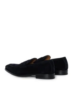 Heren mocassins blauw