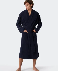 Heren ochtendjas blauw