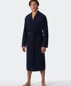 Heren ochtendjas blauw