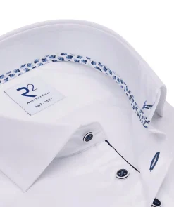 Heren overhemd extra lange mouw wit