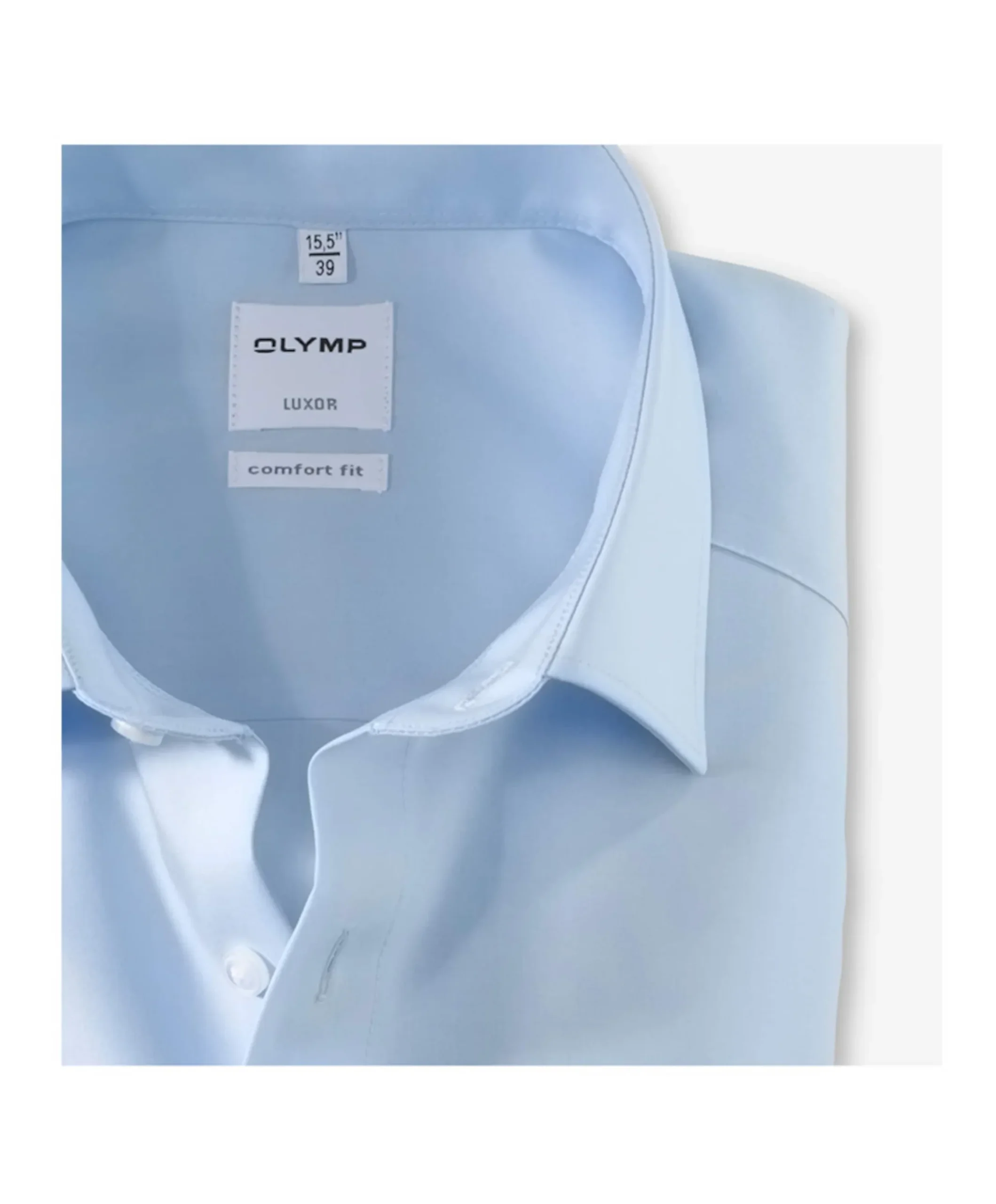 Heren overhemd extra lange mouw blauw