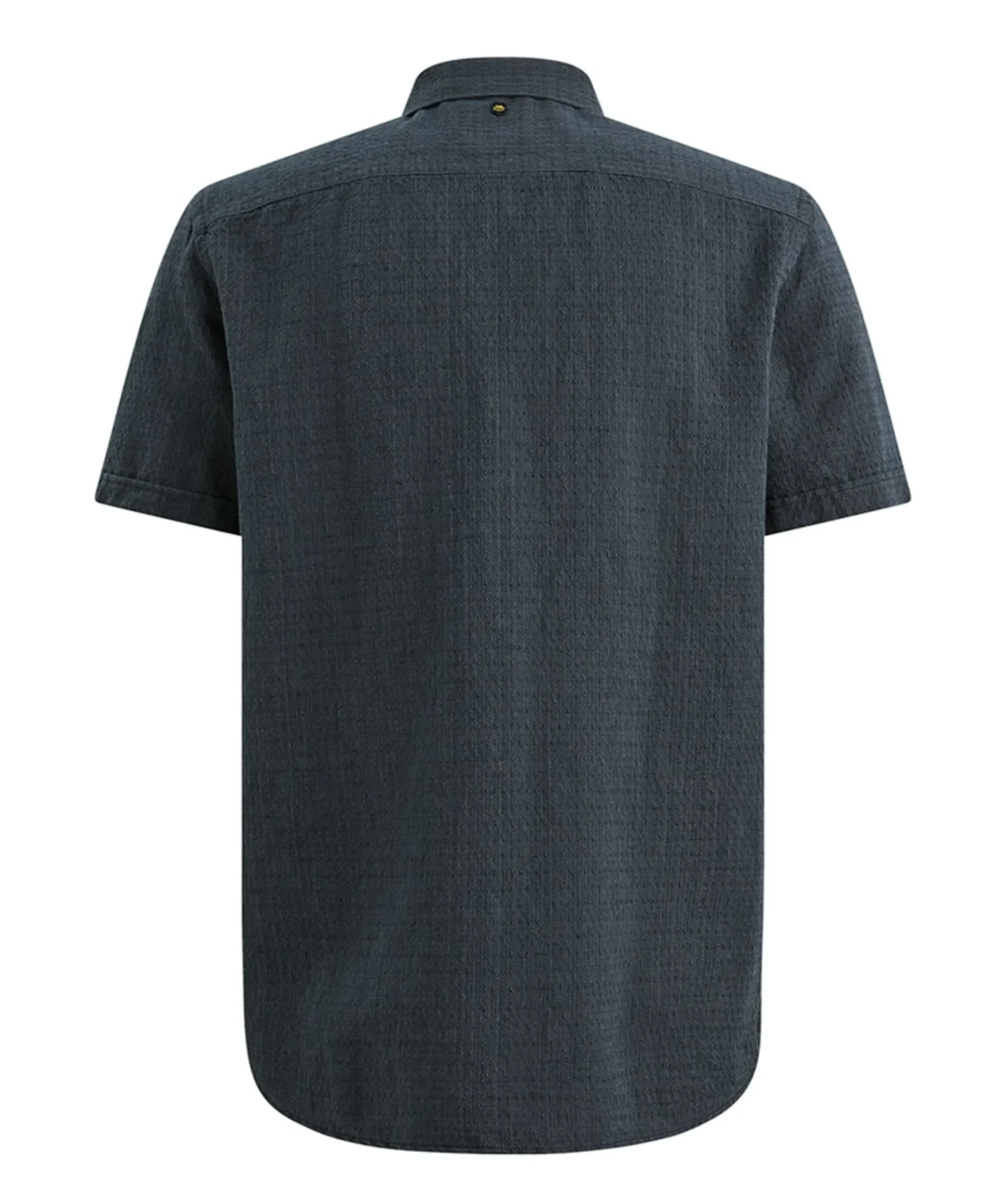 Heren overhemd korte mouw blauw