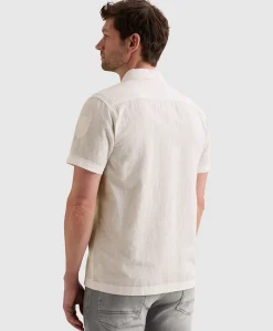 Heren overhemd korte mouw wit