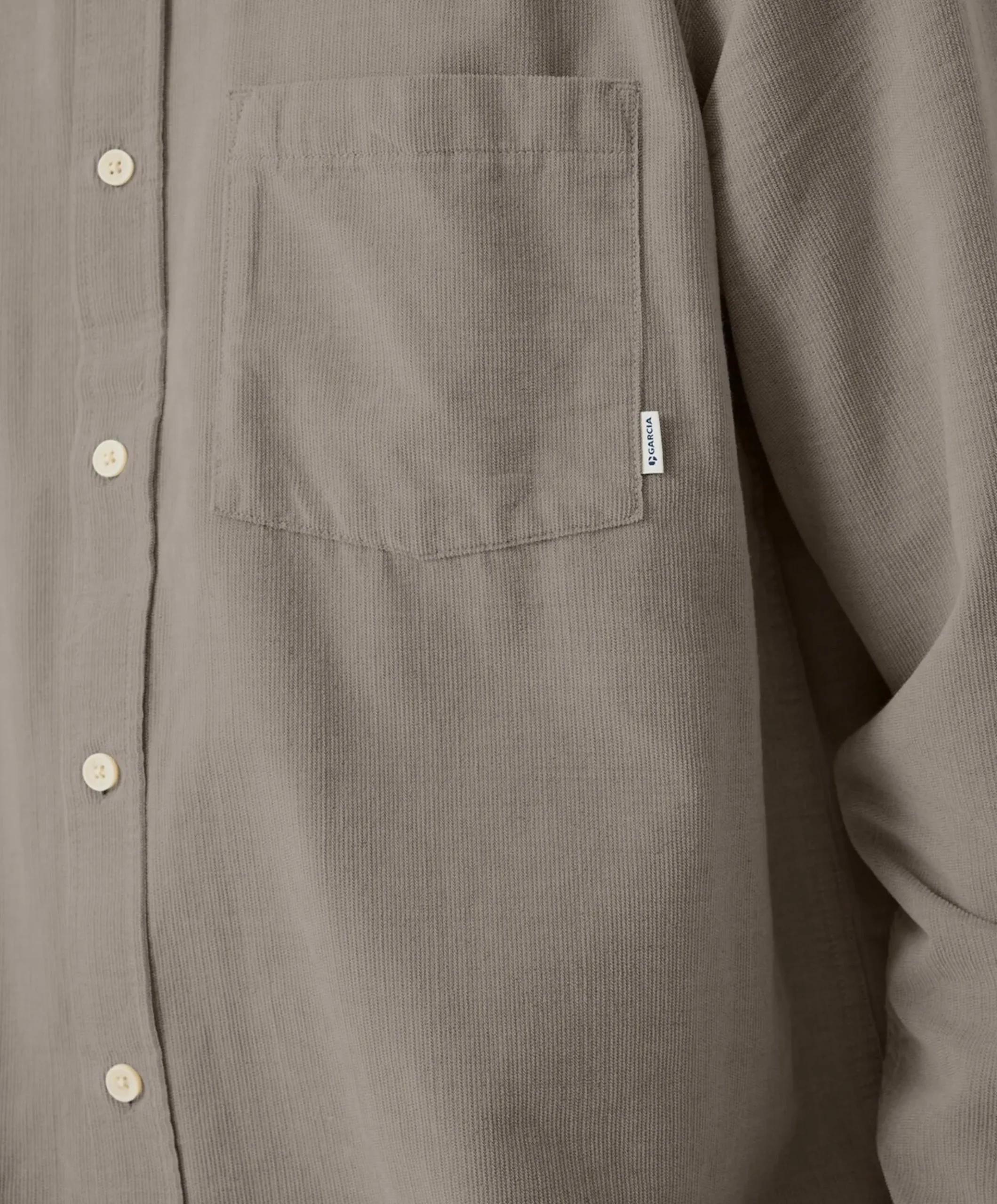 Heren overhemd lange mouw beige