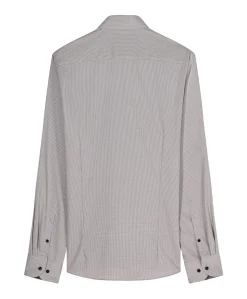 Heren overhemd lange mouw beige