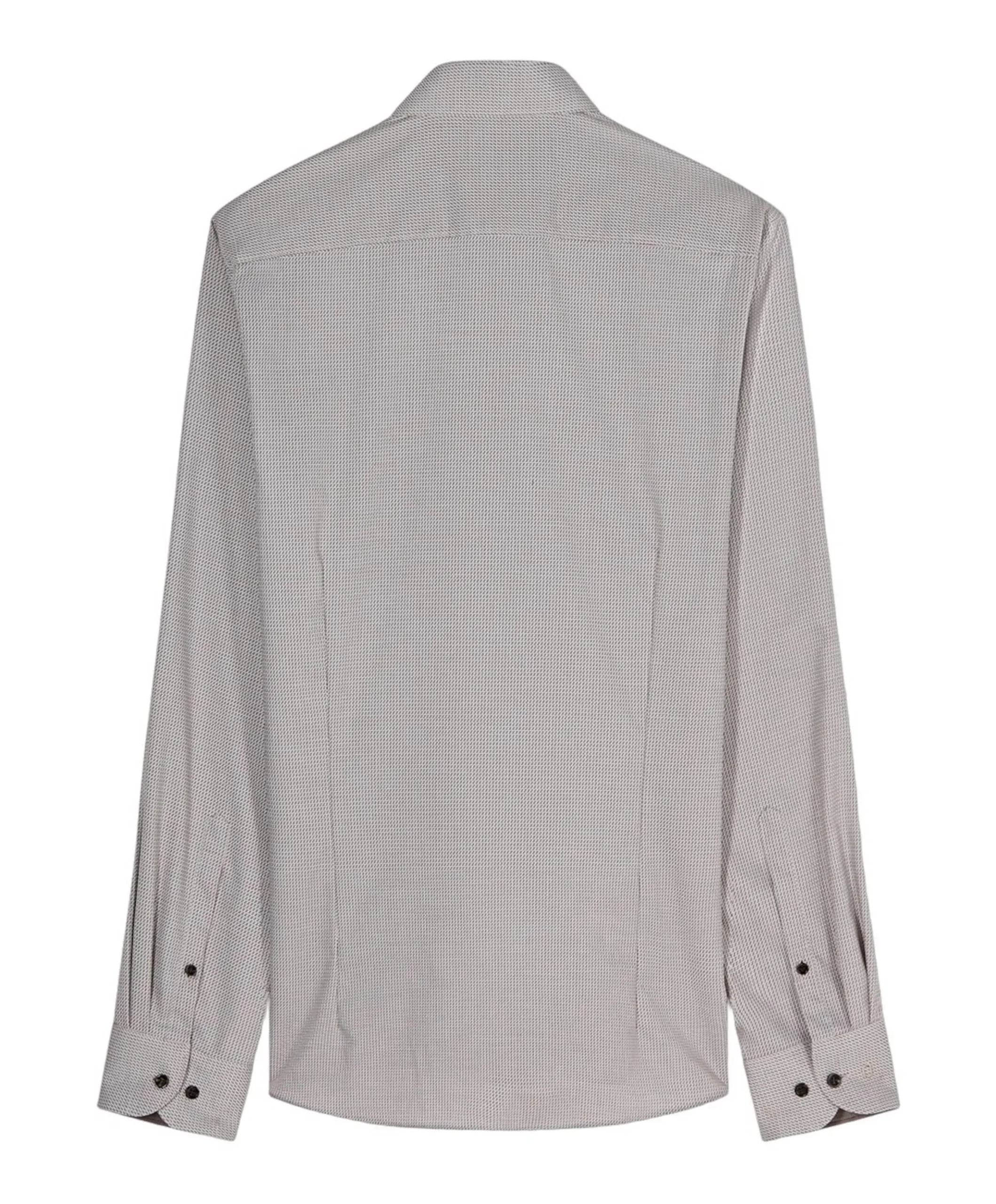 Heren overhemd lange mouw beige