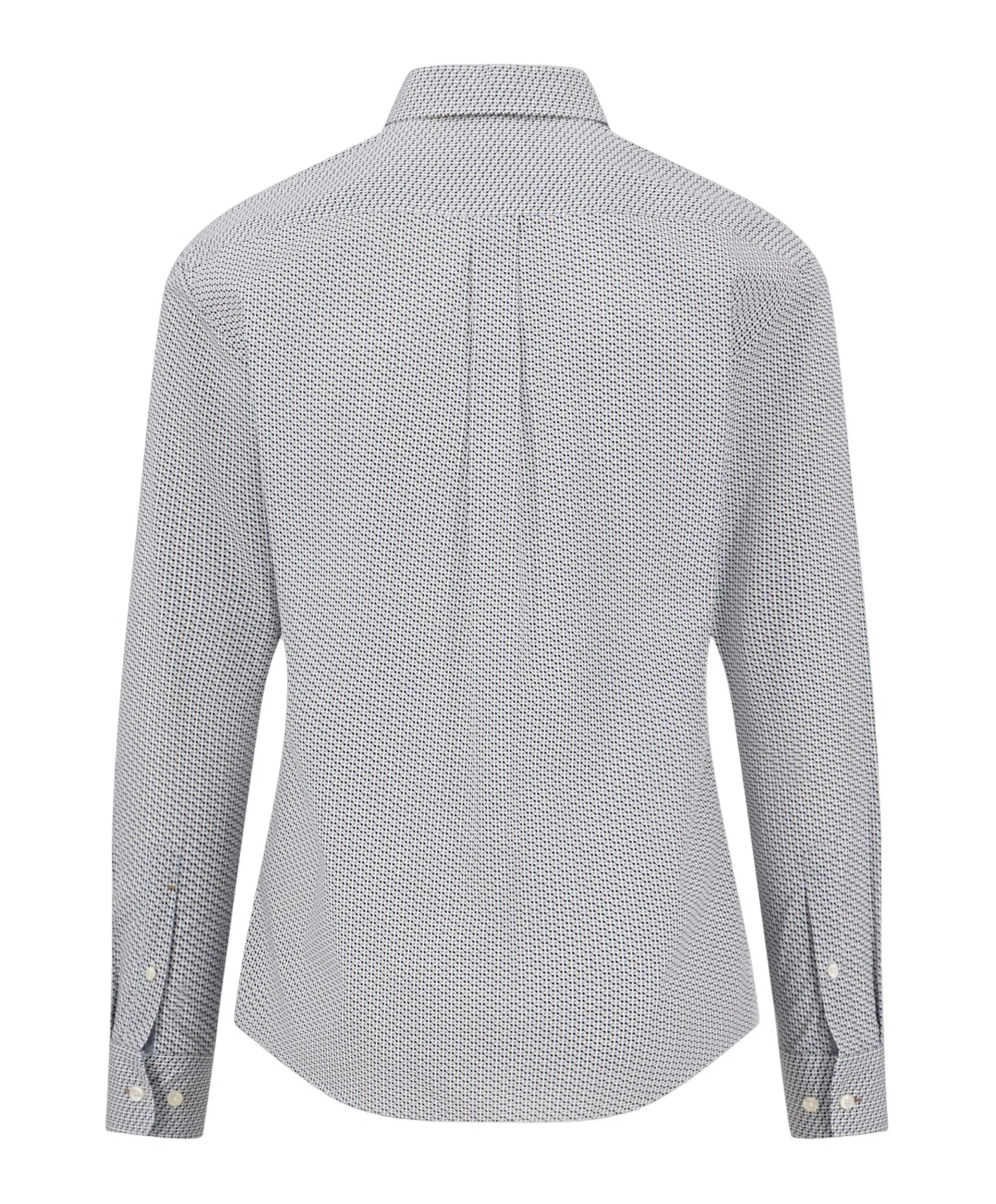 Heren overhemd lange mouw beige