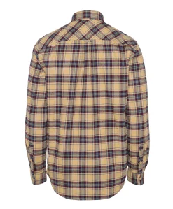 Heren overhemd lange mouw beige
