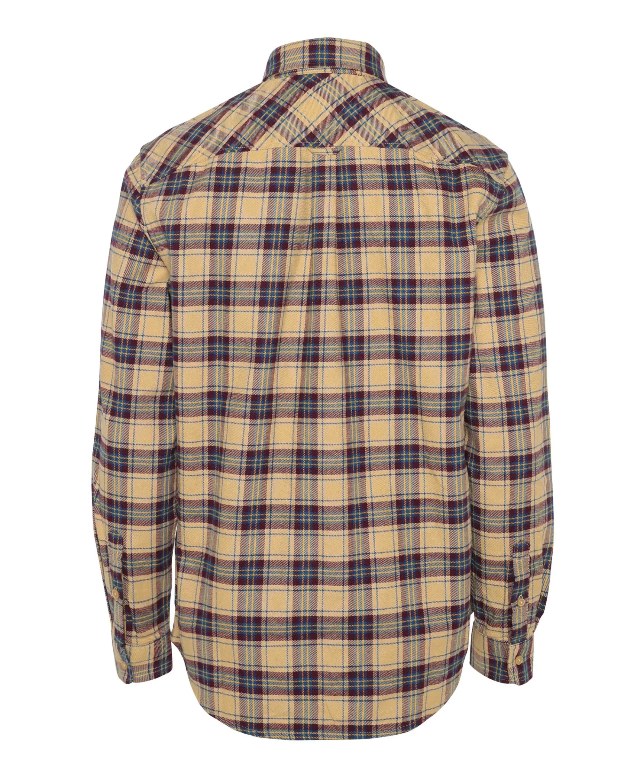 Heren overhemd lange mouw beige