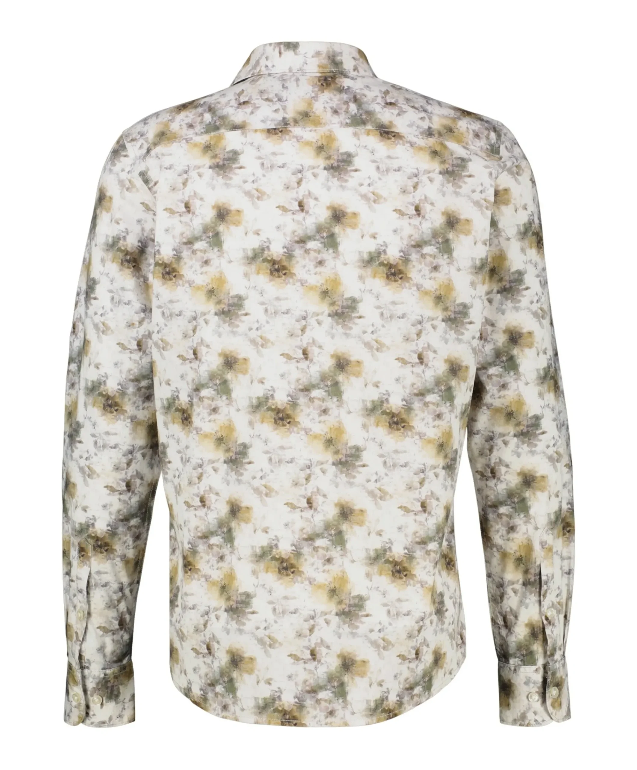 Heren overhemd lange mouw beige