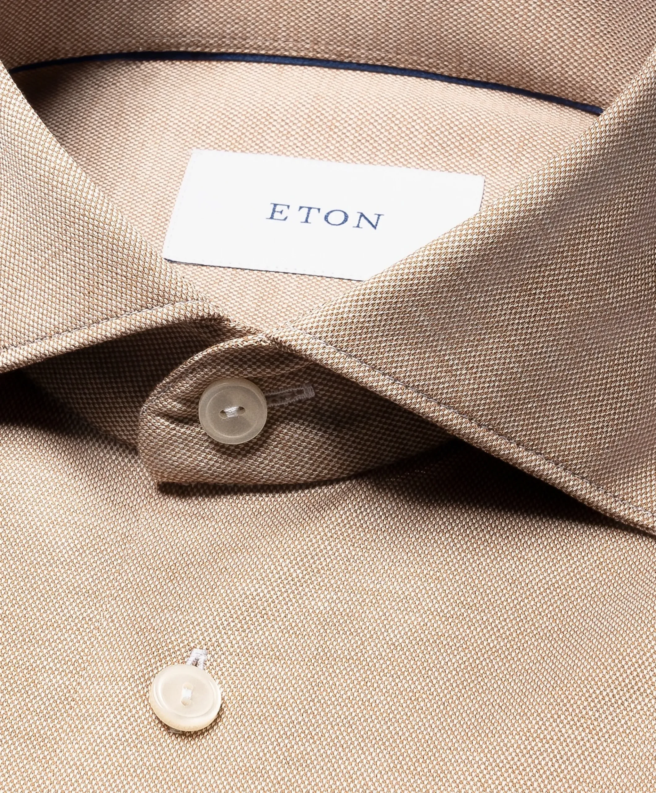 Heren overhemd lange mouw beige
