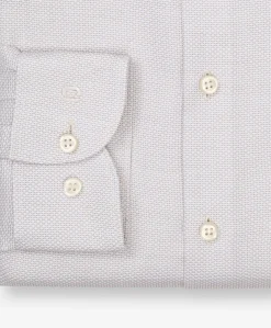 Heren overhemd lange mouw beige