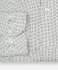 Heren overhemd lange mouw beige