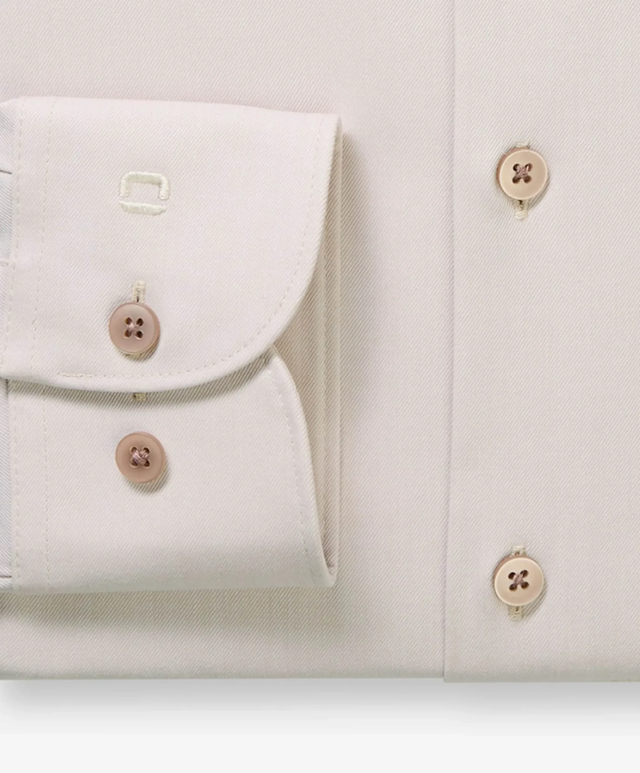 Heren overhemd lange mouw beige