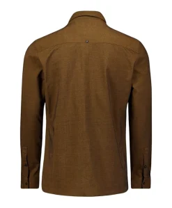 Heren overhemd lange mouw beige