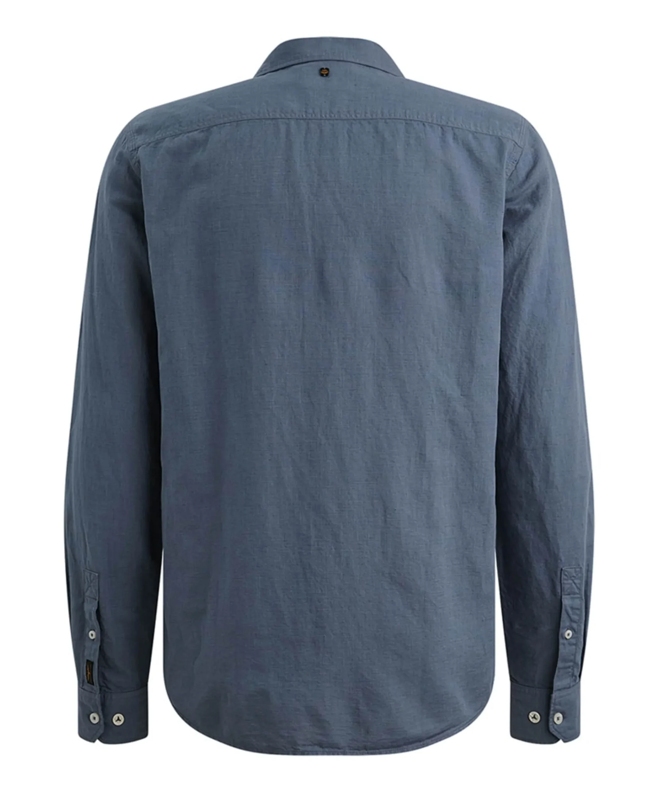 Heren overhemd lange mouw blauw