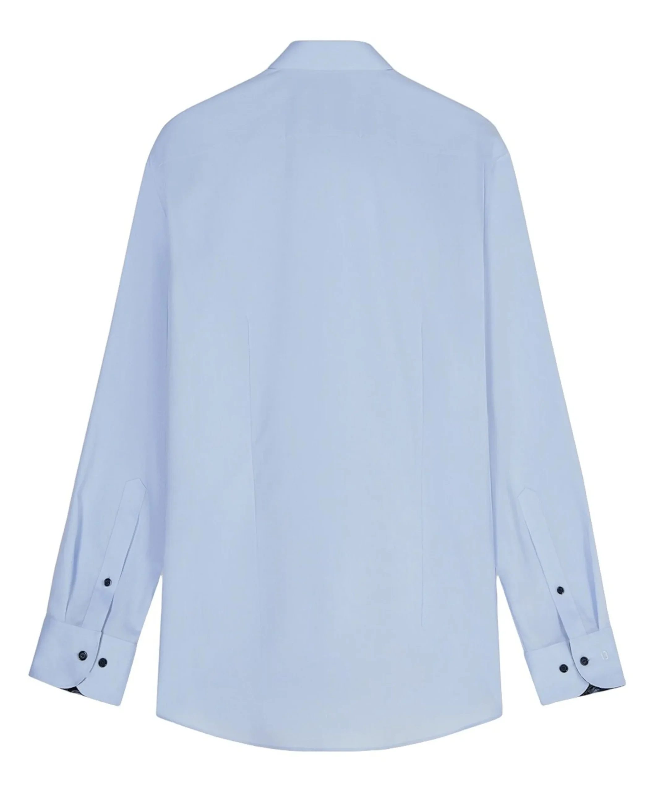 Heren overhemd lange mouw blauw