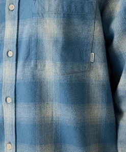 Heren overhemd lange mouw blauw
