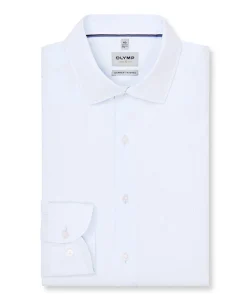 Heren overhemd lange mouw blauw