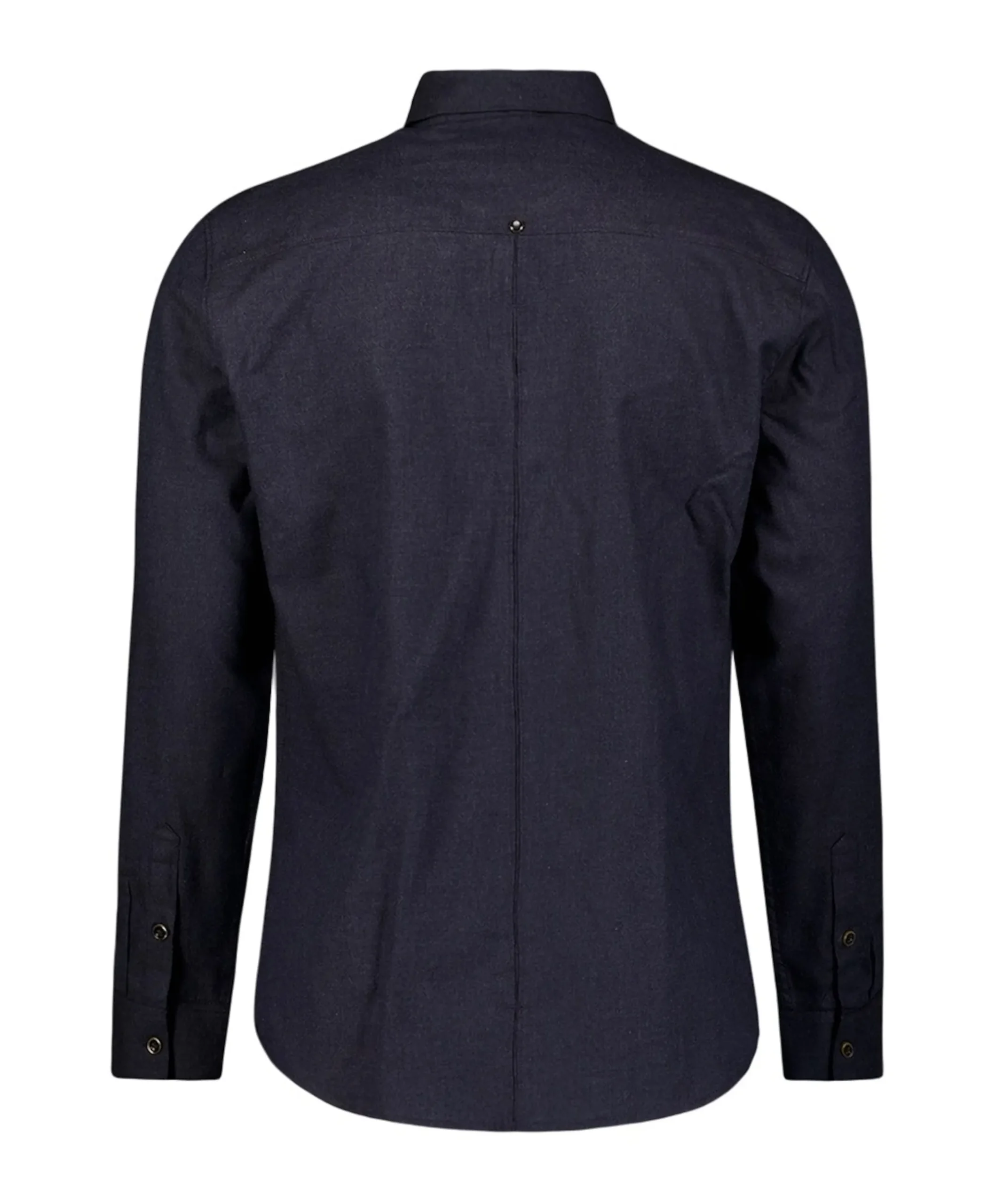 Heren overhemd lange mouw blauw