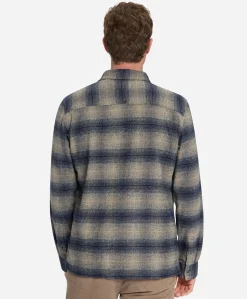 Heren overhemd lange mouw blauw