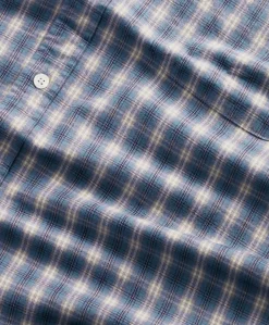 Heren overhemd lange mouw blauw