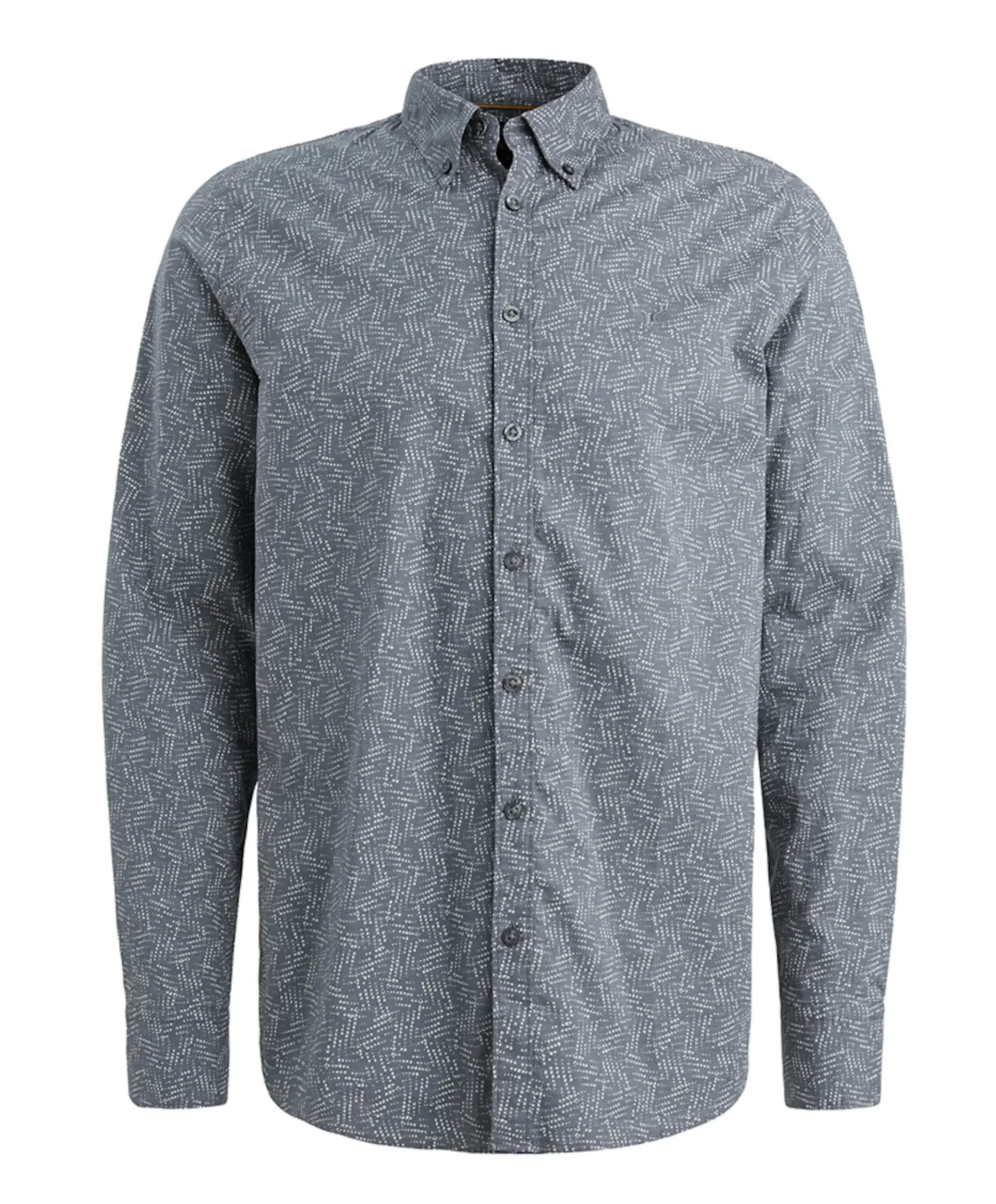 Heren overhemd lange mouw blauw