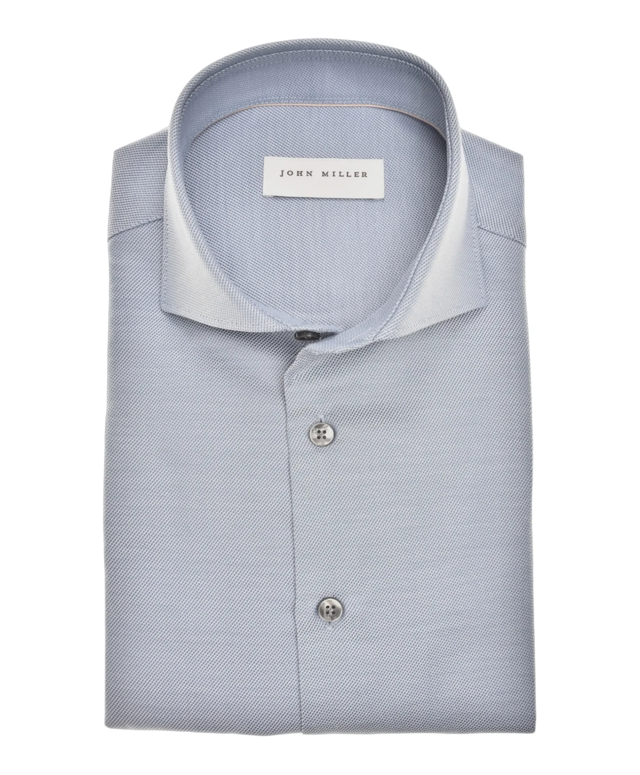 Heren overhemd lange mouw blauw