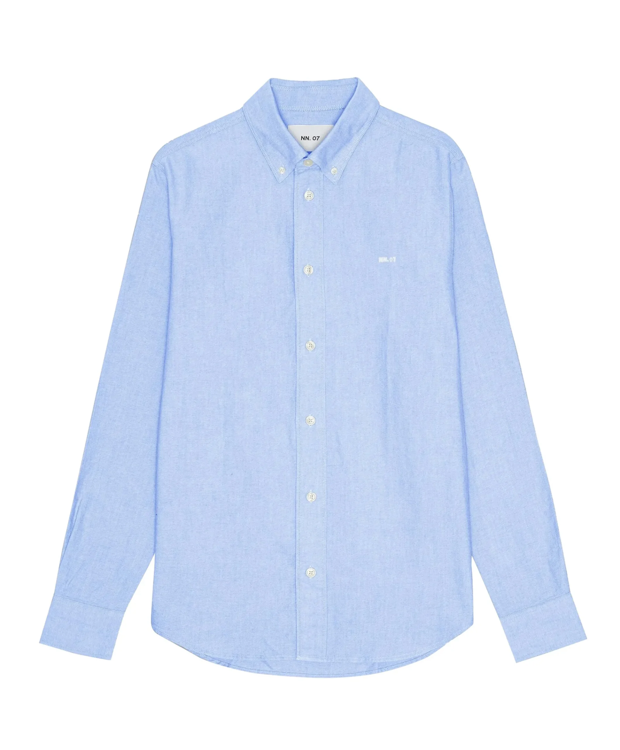 Heren overhemd lange mouw blauw
