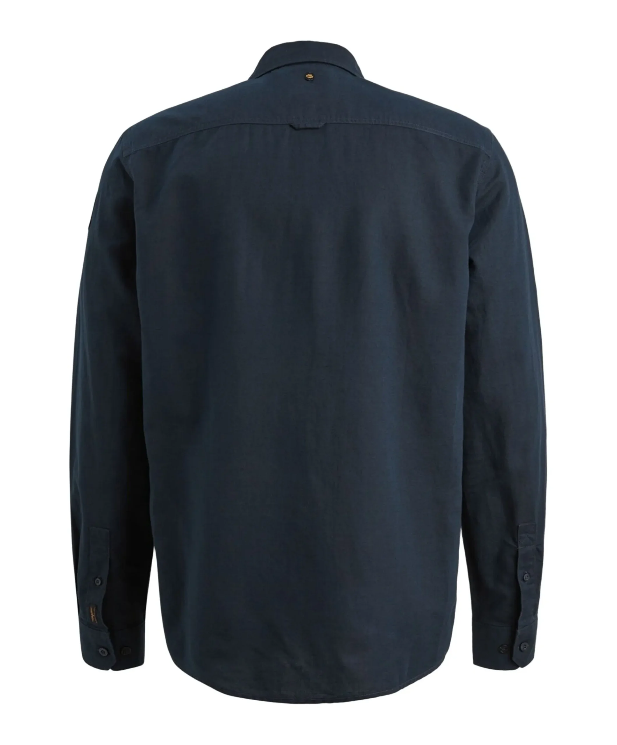 Heren overhemd lange mouw blauw