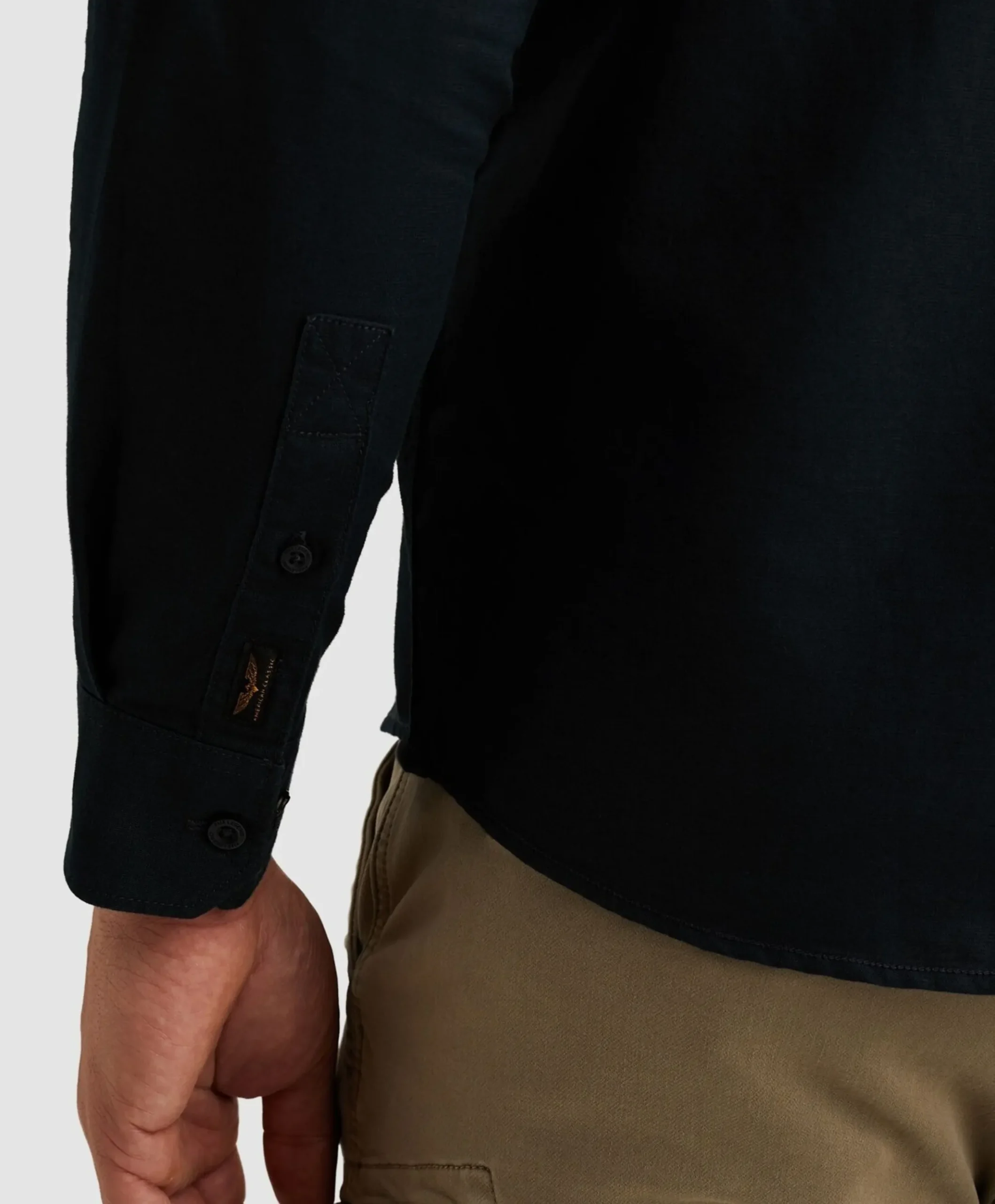 Heren overhemd lange mouw blauw
