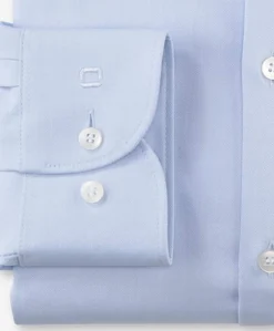 Heren overhemd lange mouw blauw
