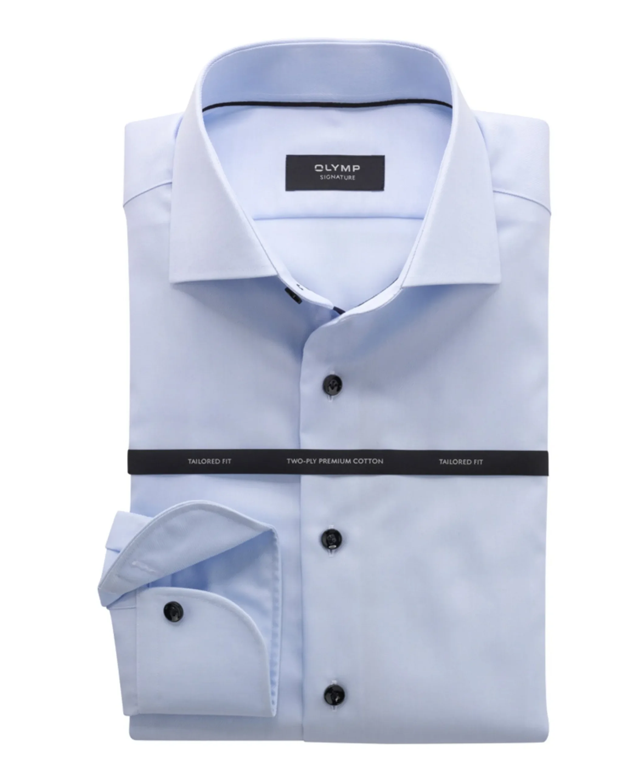 Heren overhemd lange mouw blauw