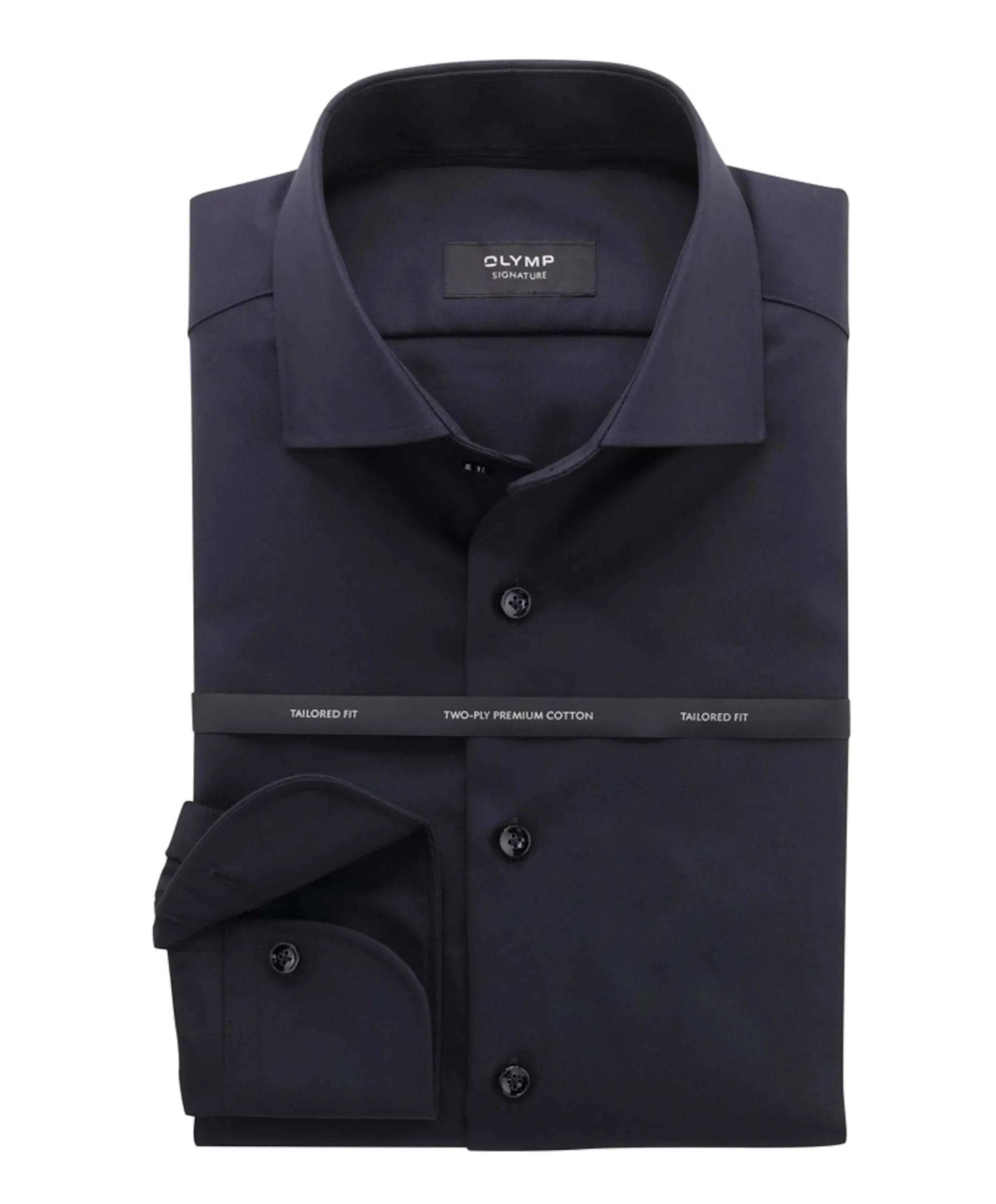 Heren overhemd lange mouw blauw
