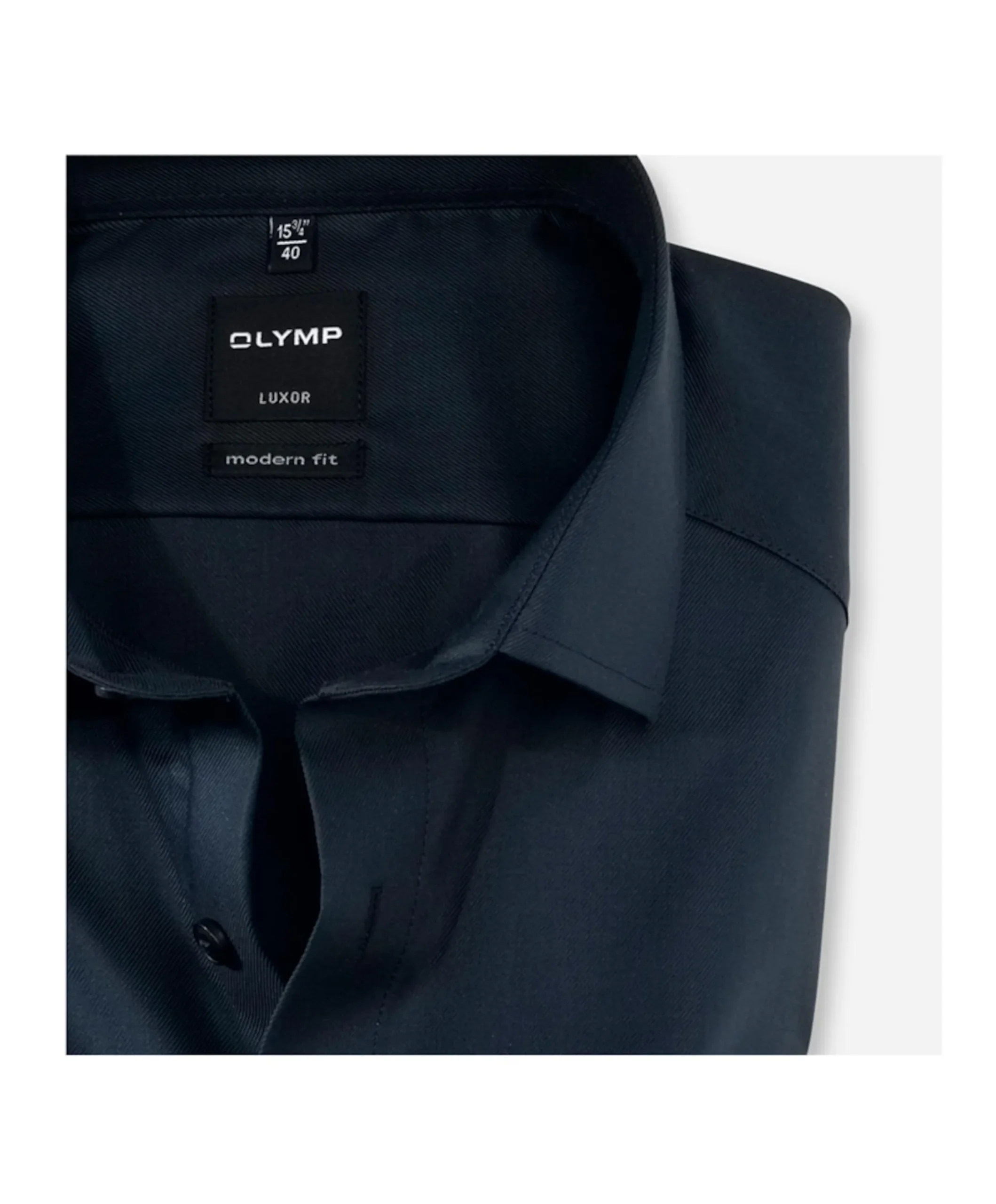 Heren overhemd lange mouw blauw
