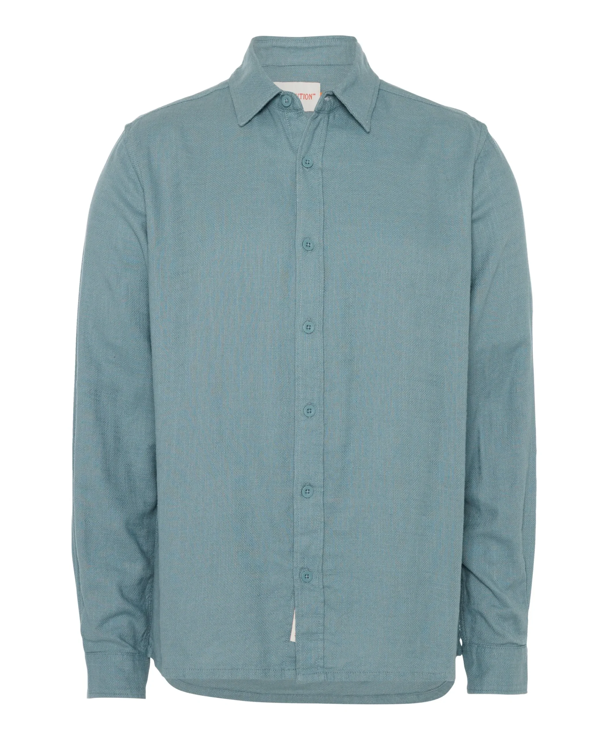 Heren overhemd lange mouw blauw