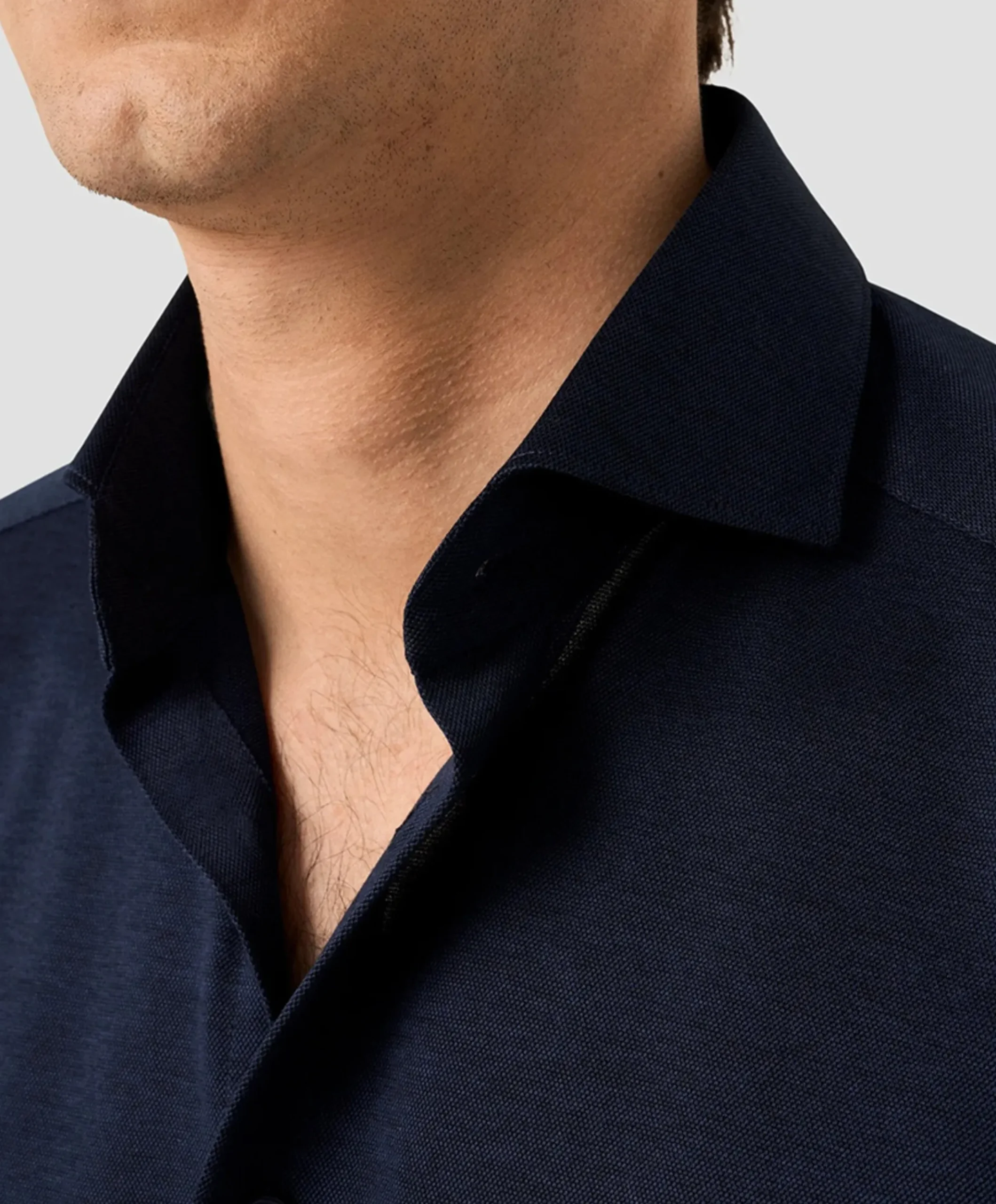 Heren overhemd lange mouw blauw