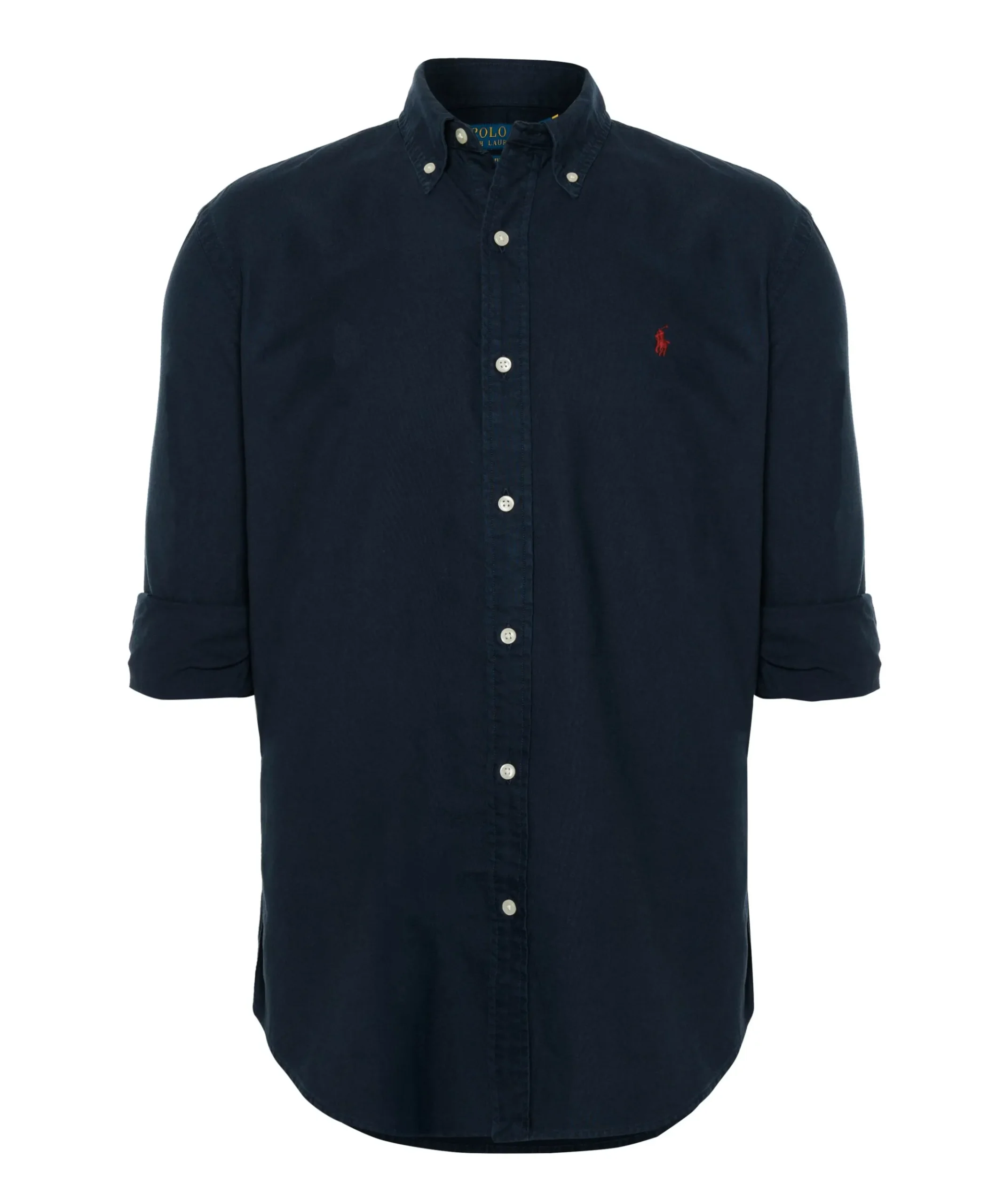 Heren overhemd lange mouw blauw