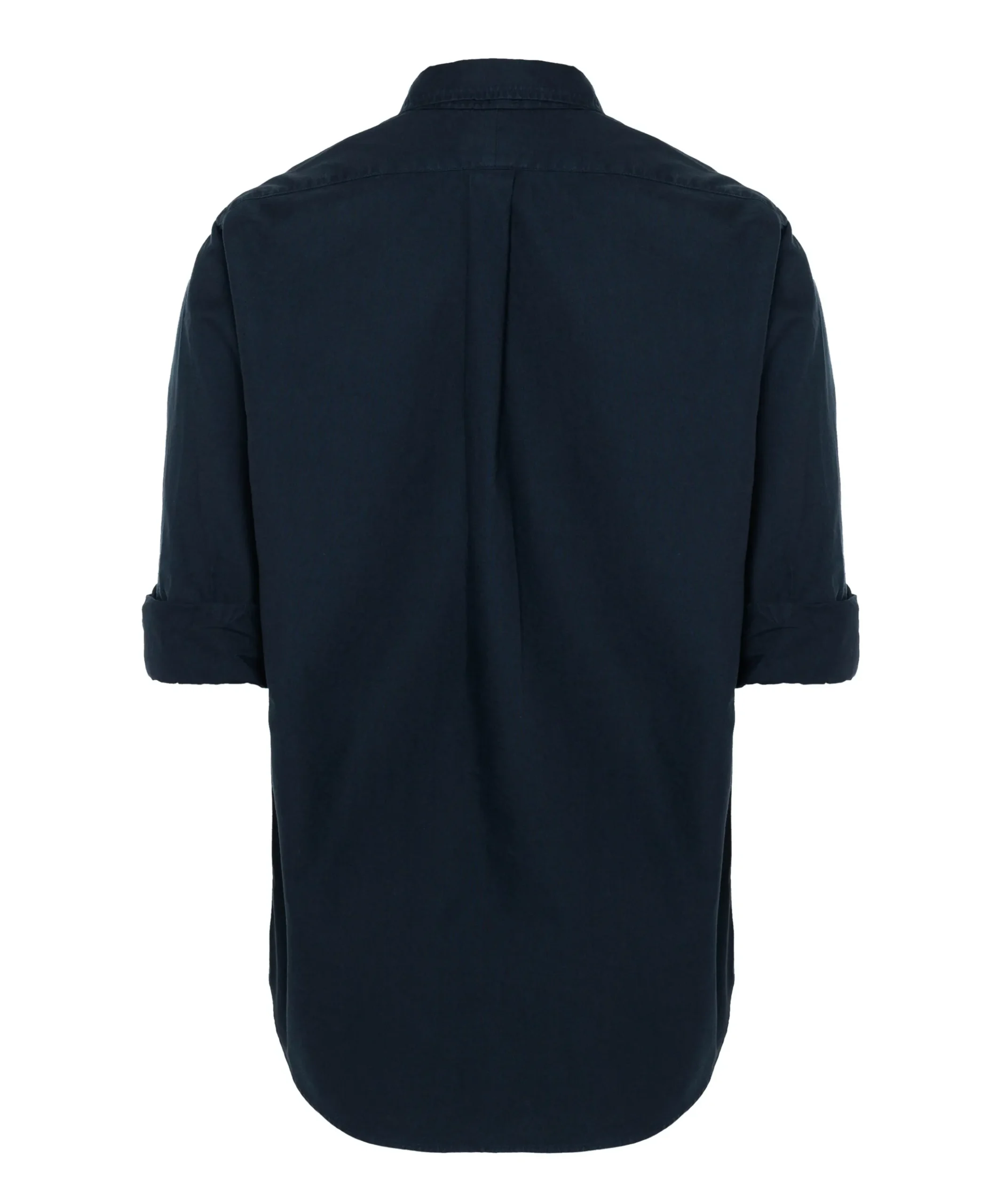 Heren overhemd lange mouw blauw