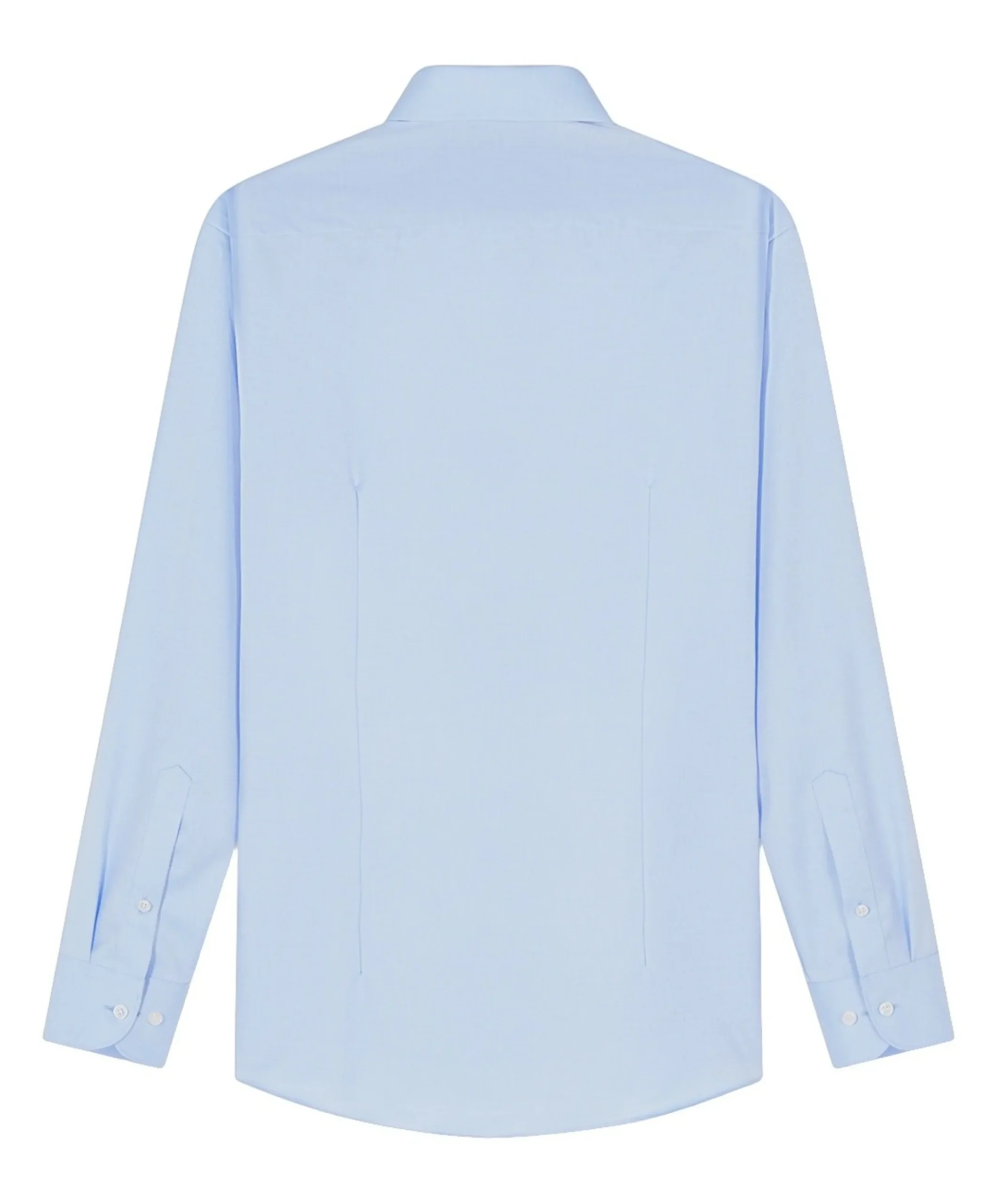 Heren overhemd lange mouw blauw