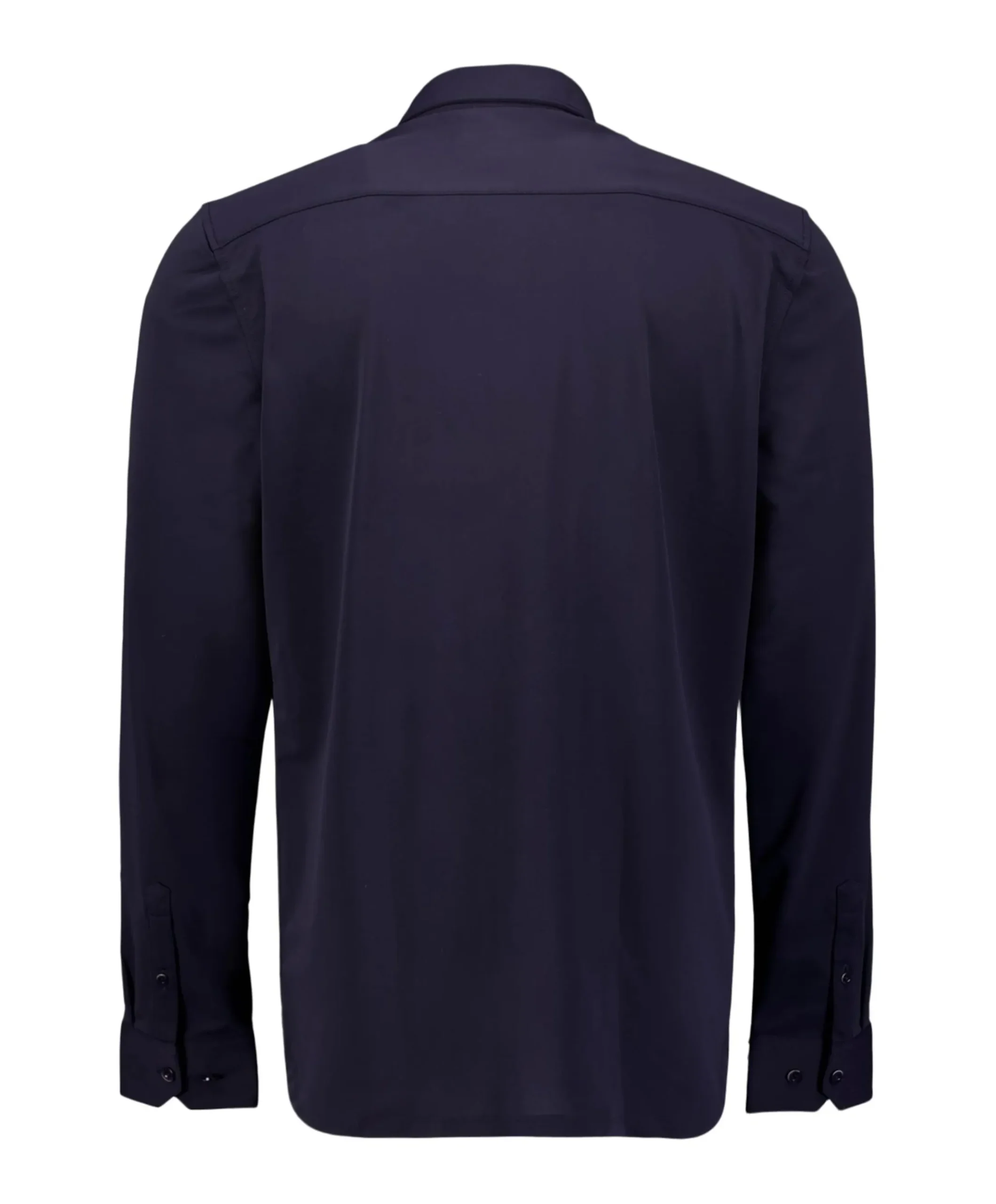 Heren overhemd lange mouw blauw
