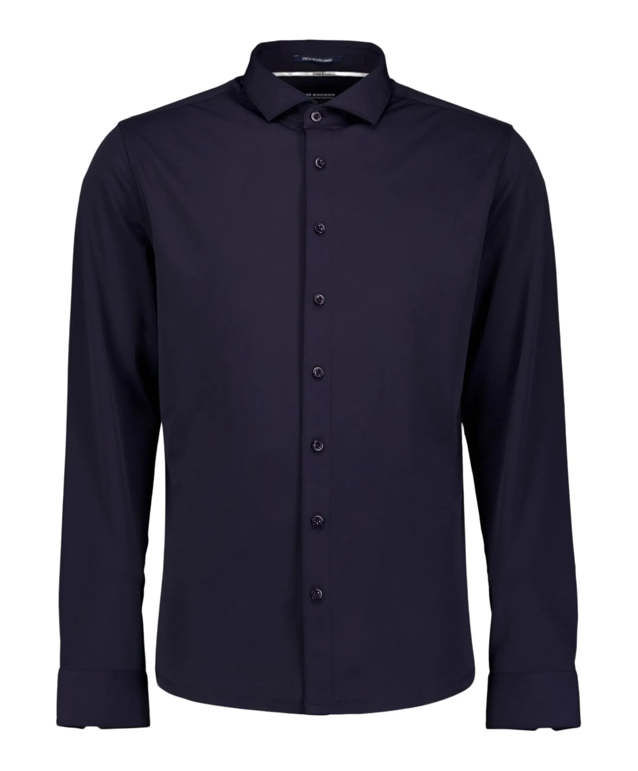 Heren overhemd lange mouw blauw