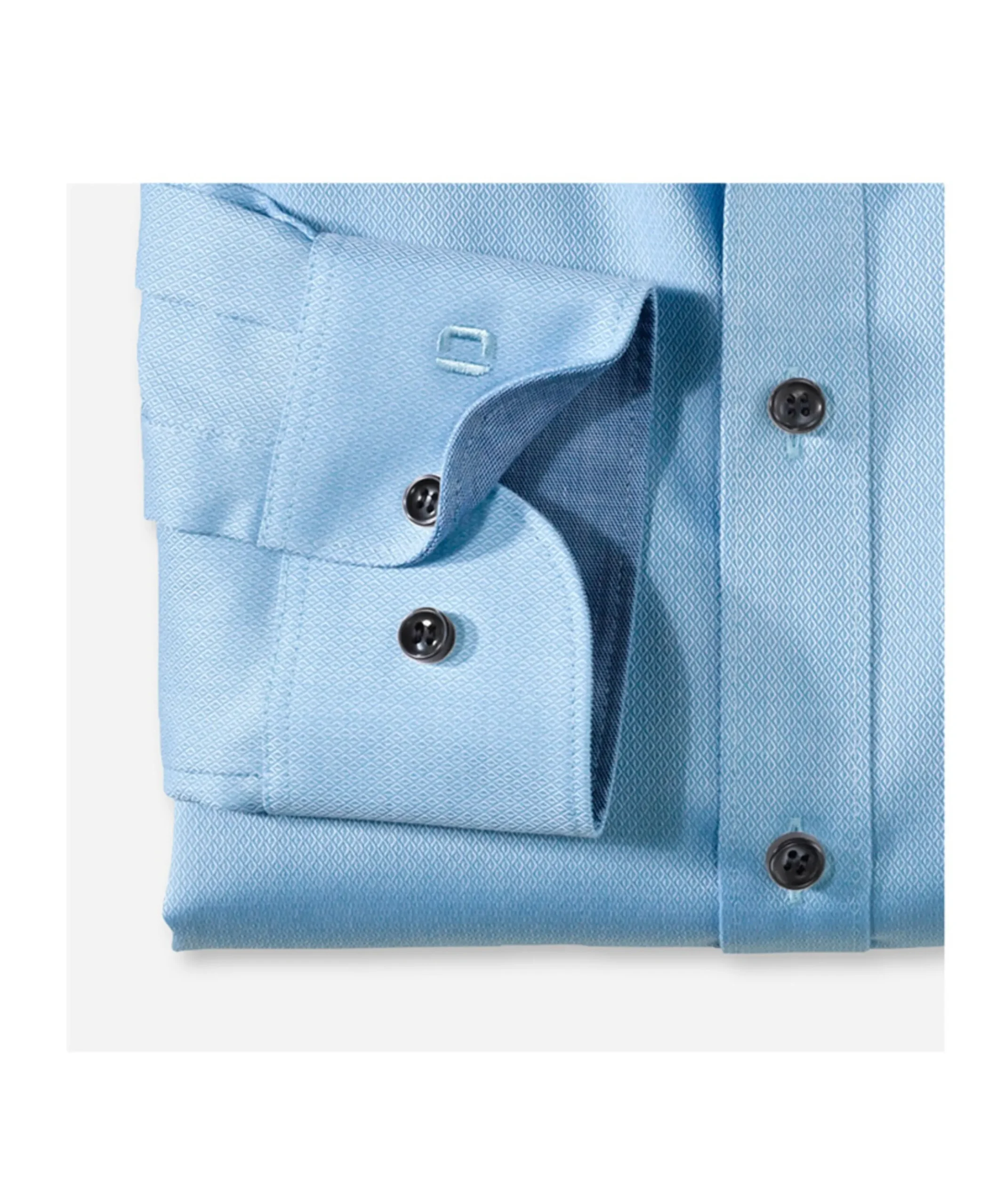 Heren overhemd lange mouw blauw