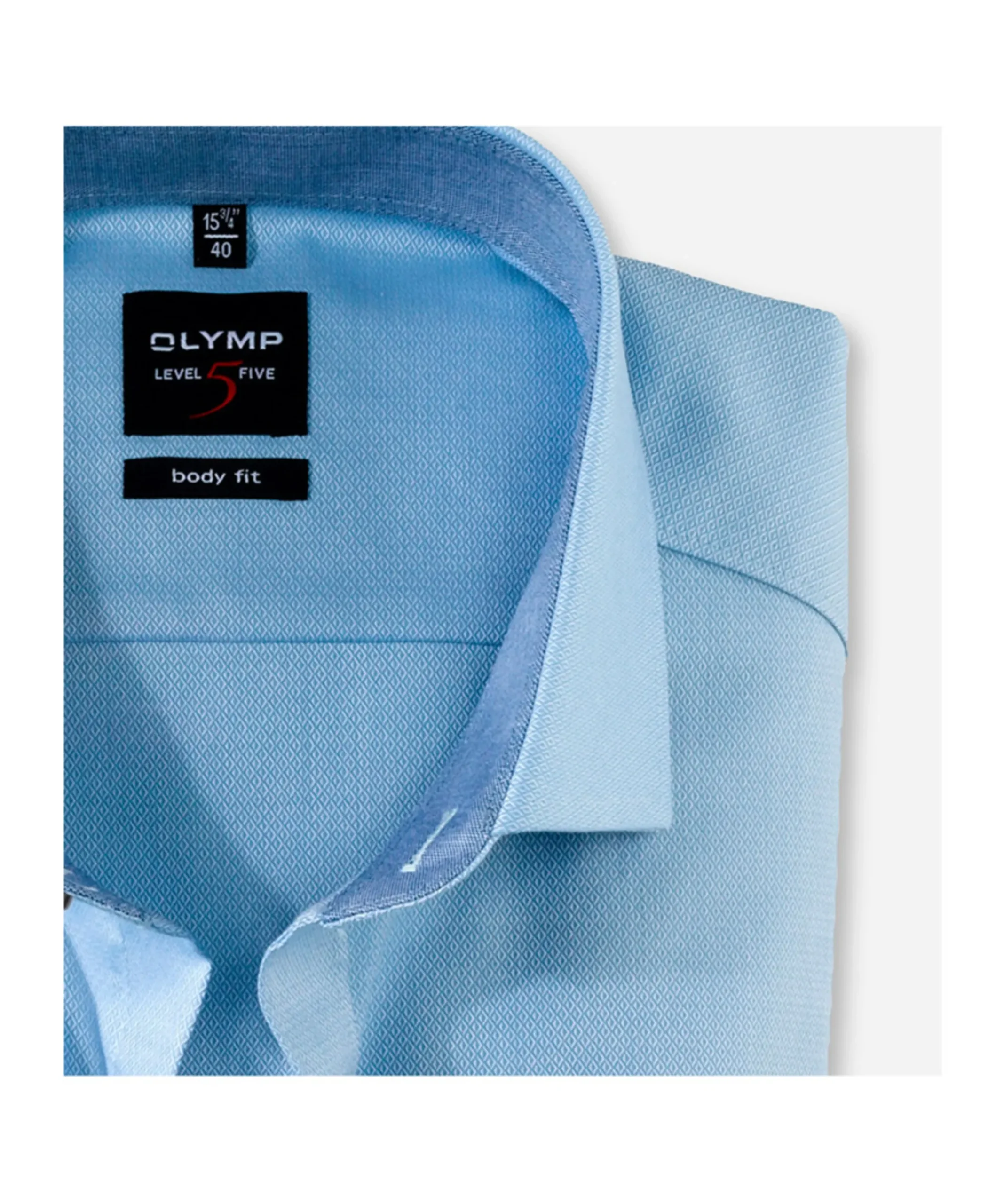Heren overhemd lange mouw blauw