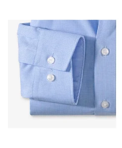 Heren overhemd lange mouw blauw